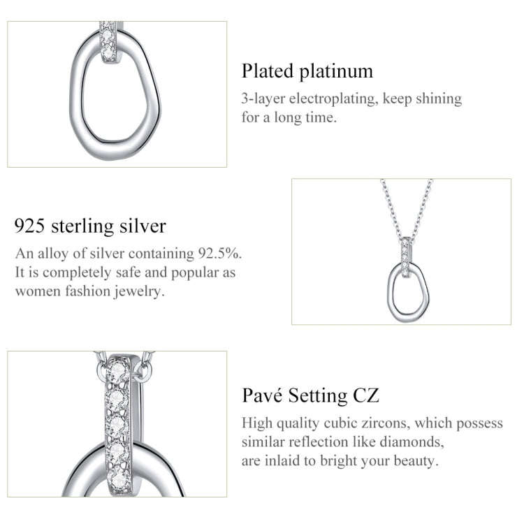 S925 Sterling Silver Geometry Women Nacklace Jewelry