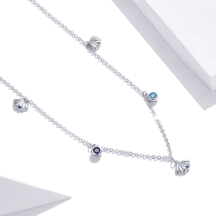 S925 Sterling Silver Simple Love Of Seashells Women Nacklace Jewelry