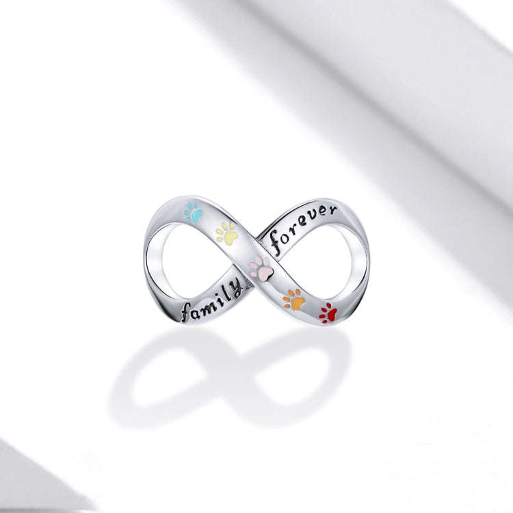 S925 Sterling Silver Paw Print Of Love Beads DIY Bracelet Necklace Accessories