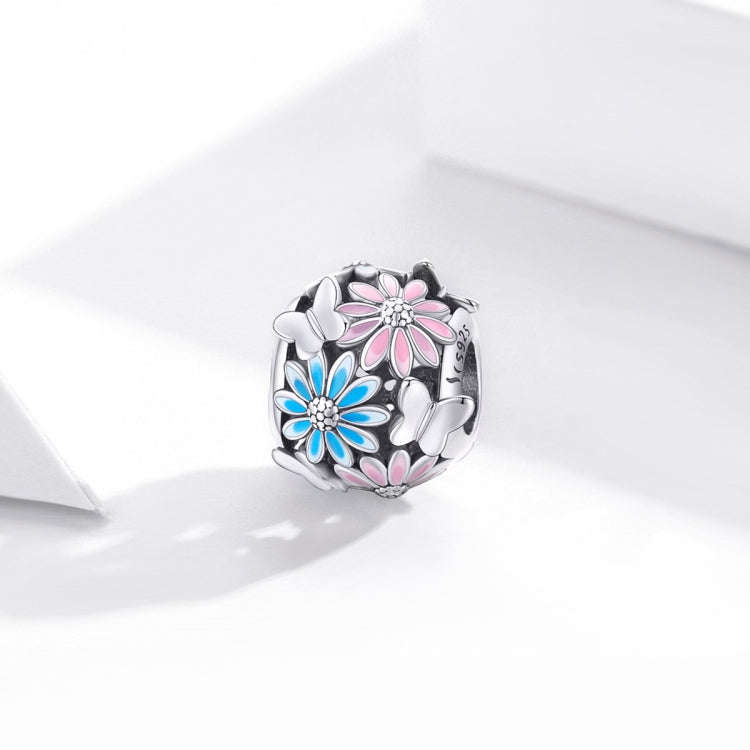 S925 Sterling Silver Flower Butterfly Hollow Beads DIY Bracelet Necklace Accessories