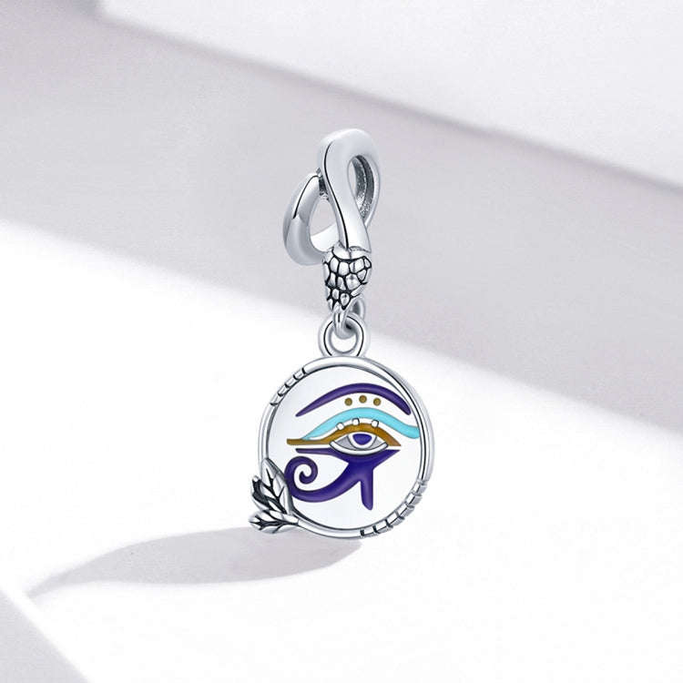 S925 Sterling Silver Egyptian Twin Eyes Pendant DIY Bracelet Necklace Accessories