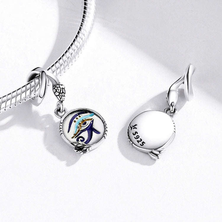 S925 Sterling Silver Egyptian Twin Eyes Pendant DIY Bracelet Necklace Accessories