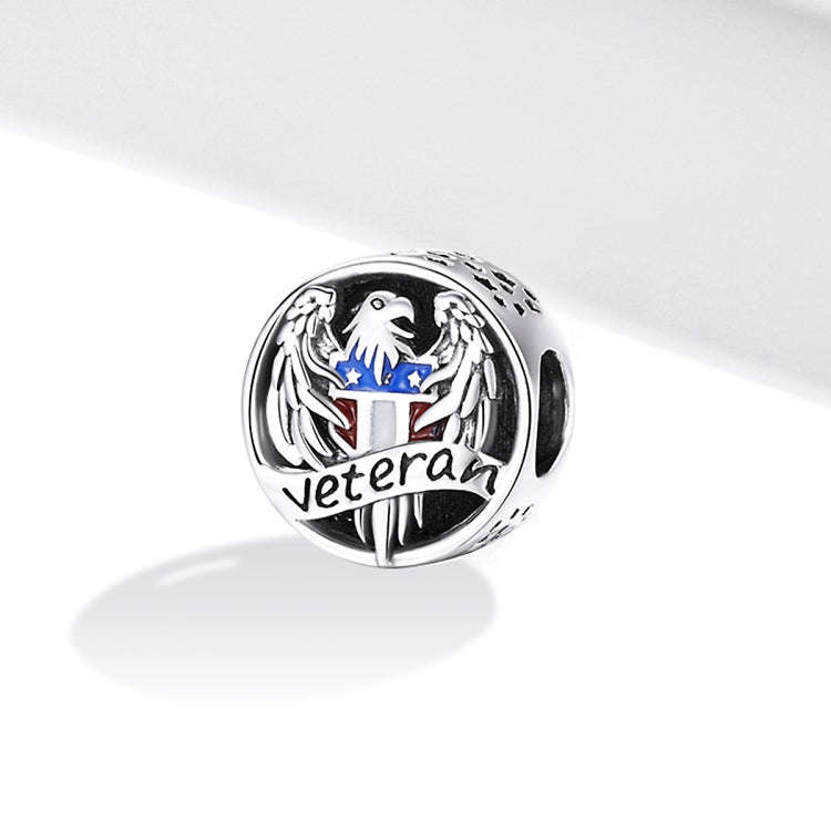 S925 Sterling Silver Bald Eagle Beads DIY Bracelet Necklace Accessories