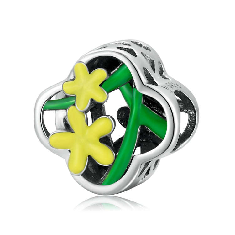S925 Sterling Silver Delicate Daffodil Beads DIY Bracelet Necklace Accessories
