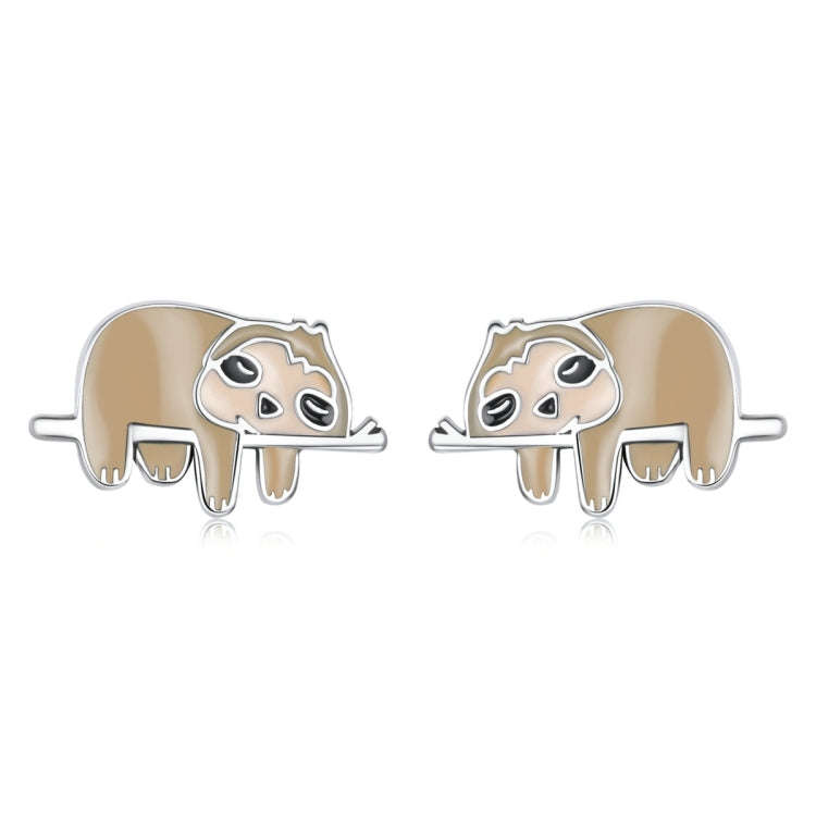 S925 Sterling Silver Cute Sloth Ear Studs Women Earrings