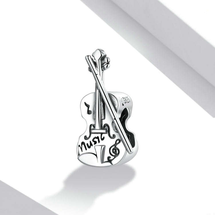 S925 Sterling Silver Retro Violin Beads DIY Bracelet Necklace Accessories