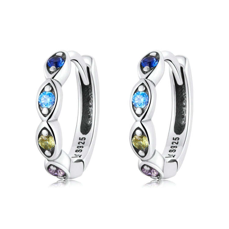 S925 Sterling Silver  Eye Zircon Women Earrings