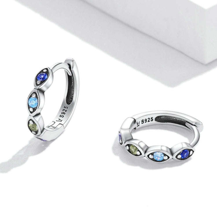 S925 Sterling Silver  Eye Zircon Women Earrings