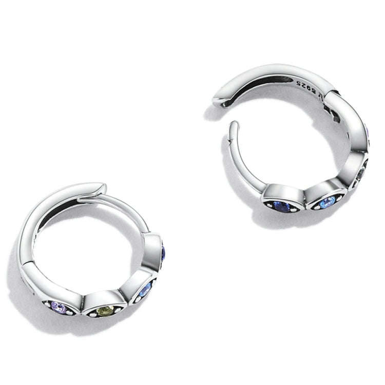 S925 Sterling Silver  Eye Zircon Women Earrings