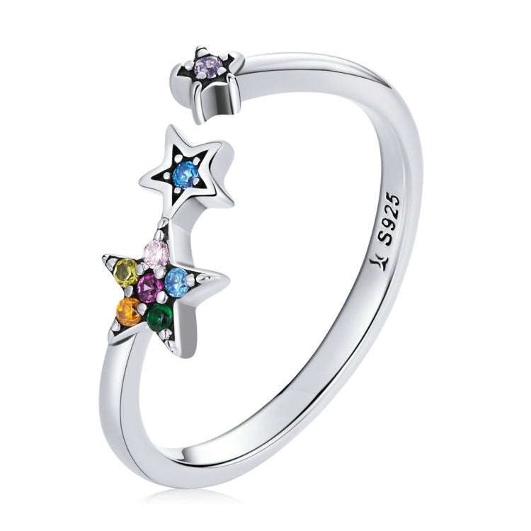 S925 Sterling Silver Star Women Open Ring