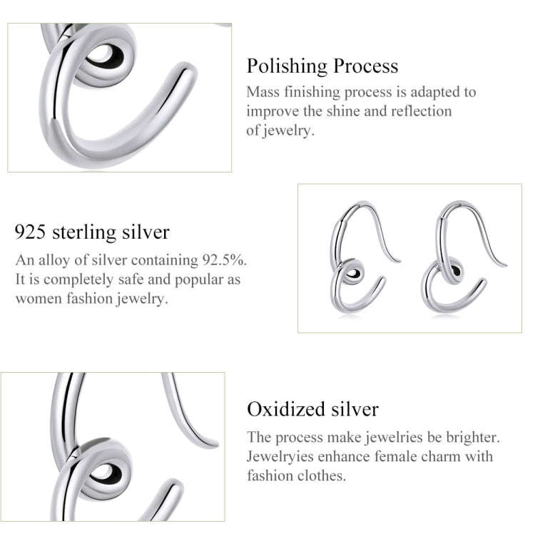 S925 Sterling Silver Simple Heart Ear Stud Women Earrings