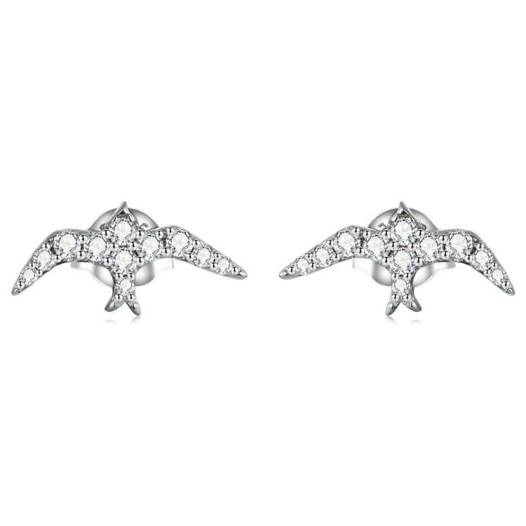 S925 Sterling Silver Mini Swallow Ear Stud Women Earrings