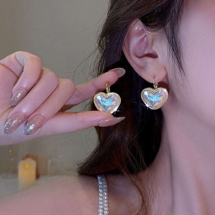Temperament Ladies Light Luxury Pearl Double Layer Earrings Diamond Earrings, Specification:EH0997