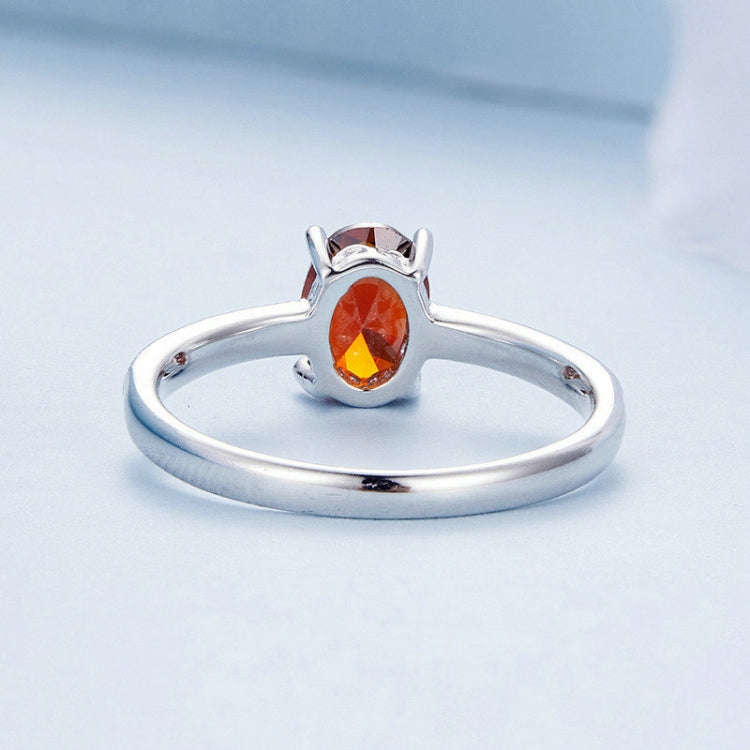 BSR460-6RD S925 Sterling Silver  Zircon Exquisite Pomegranate Ring Hand Decoration