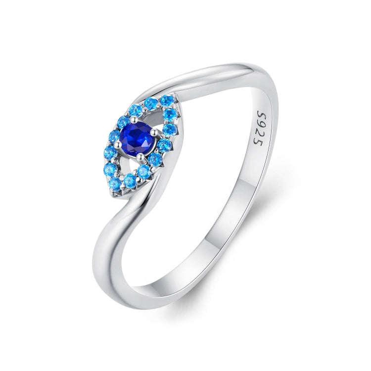 SCR947-8 S925 Sterling Silver Guardian  Eye Ring Versatile Ring Hand Decoration