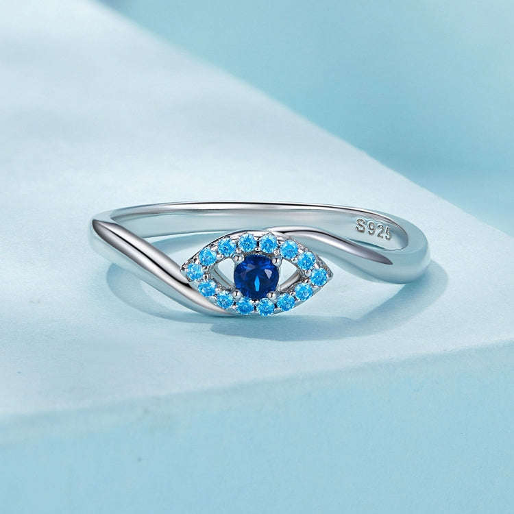 SCR947-8 S925 Sterling Silver Guardian  Eye Ring Versatile Ring Hand Decoration