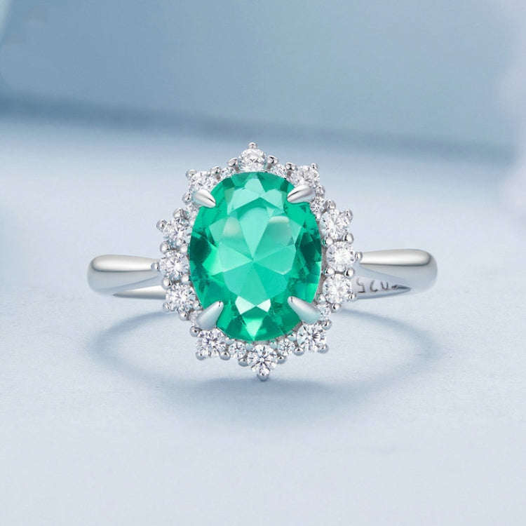 BSR448-6 S925 Sterling Silver  Large Main Stone Ring Hand Decoration
