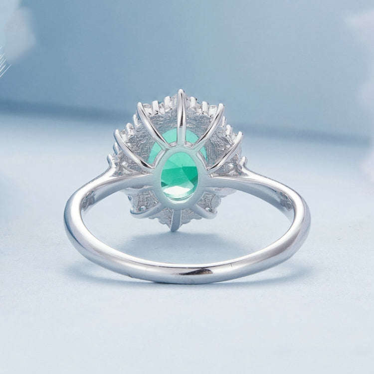 BSR448-6 S925 Sterling Silver  Large Main Stone Ring Hand Decoration