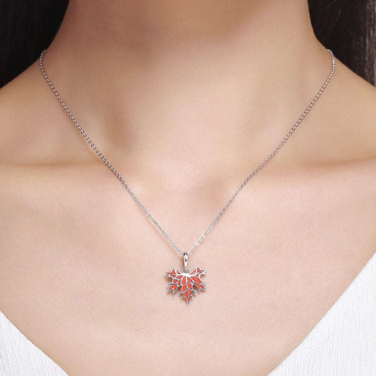 S925 Sterling Silver Late Autumn Maple Leaf Accessories Beaded Bracelet Accessories