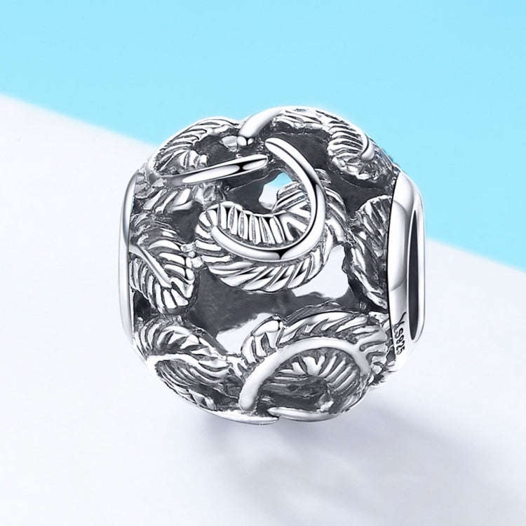 S925 Sterling Silver Retro Wing Star Diamond Beads