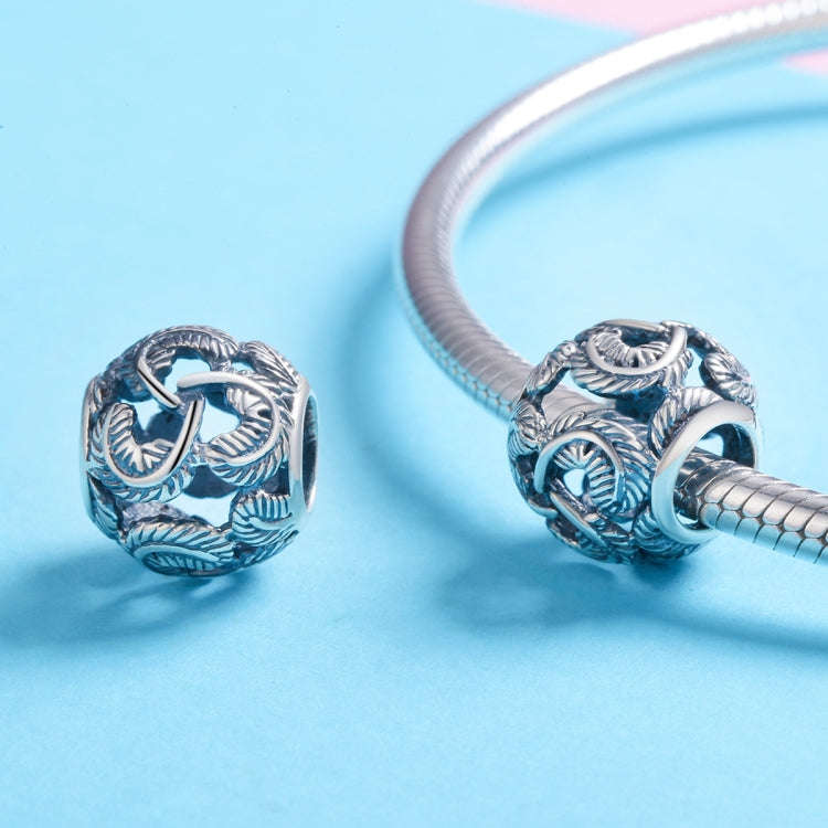 S925 Sterling Silver Retro Wing Star Diamond Beads