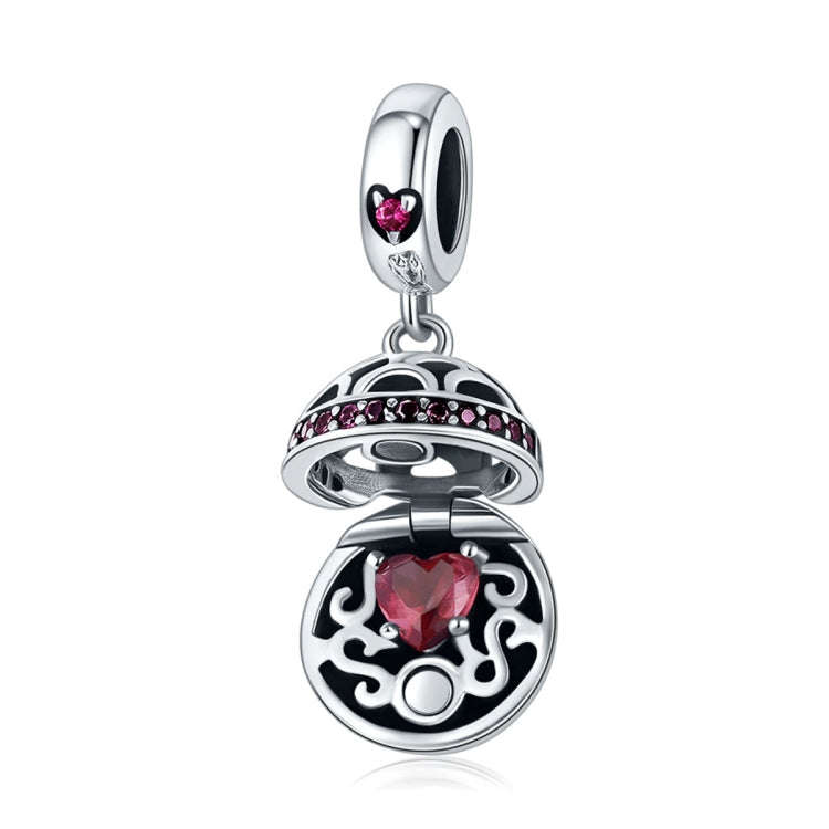 S925 Sterling Silver Love Surprise Pendant DIY Bracelet Necklace Accessories(Red)