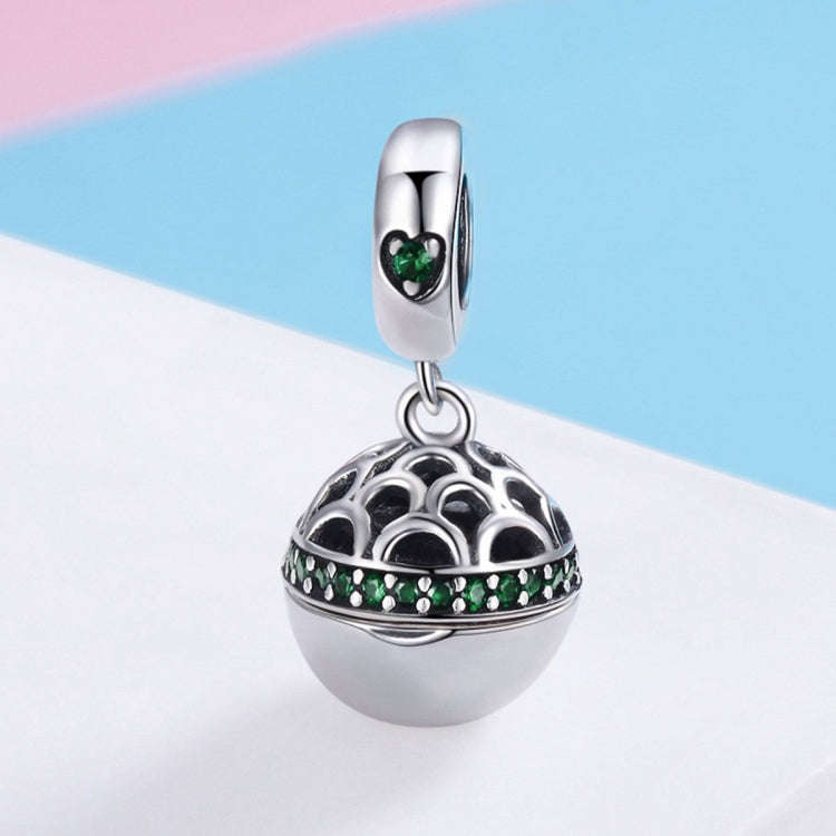 S925 Sterling Silver Love Surprise Pendant DIY Bracelet Necklace Accessories(Dark Green)