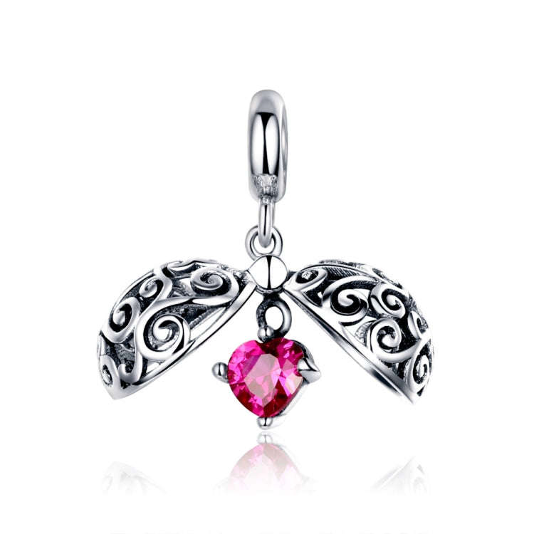 S925 Sterling Silver Pendant Round Pendant with Secret Fruit Pattern Opened with Heart-shaped Zir...