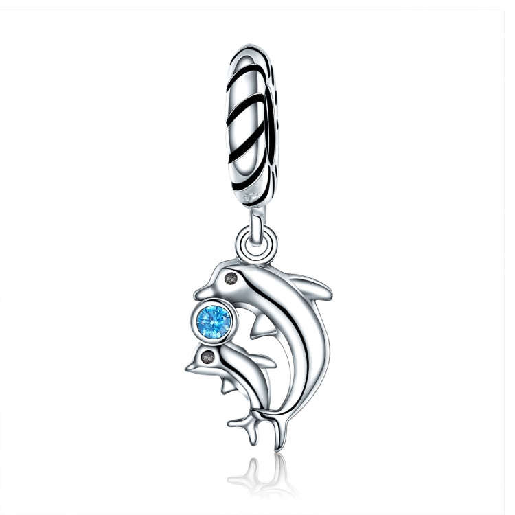S925 Sterling Silver Pendant Dolphin Beads DIY Bracelet Necklace Accessories
