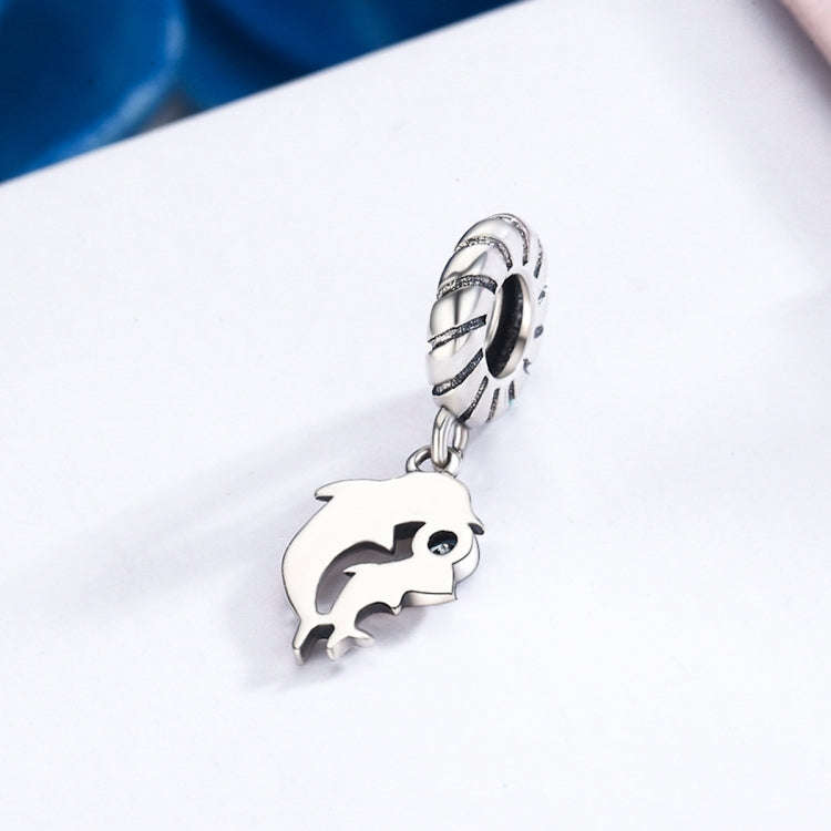 S925 Sterling Silver Pendant Dolphin Beads DIY Bracelet Necklace Accessories