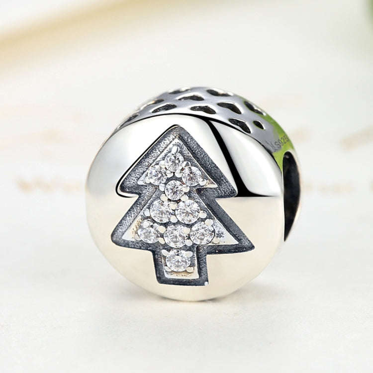 S925 Sterling Silver Pendant Christmas Tree Beads DIY Bracelet Necklace Accessories