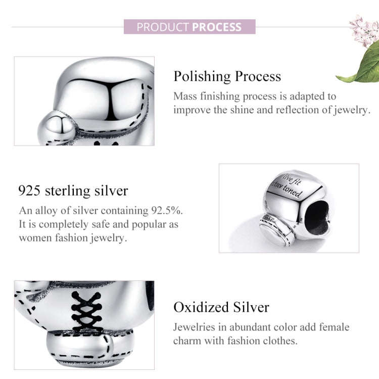 Sterling Silver S925 Boxing Set Beaded DIY Bracelet