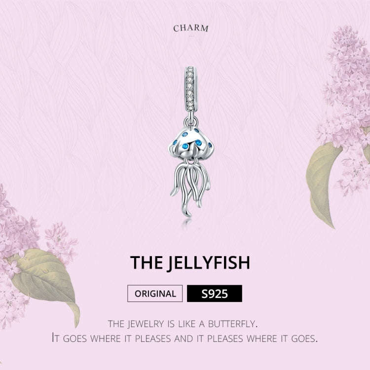S925 Sterling Silver Jellyfish Pendant DIY Bracelet Necklace Accessories