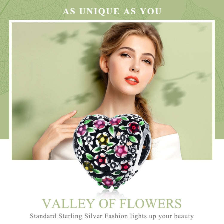 S925 Sterling Silver Flowers Valley Beads DIY Bracelet Necklace Accessories