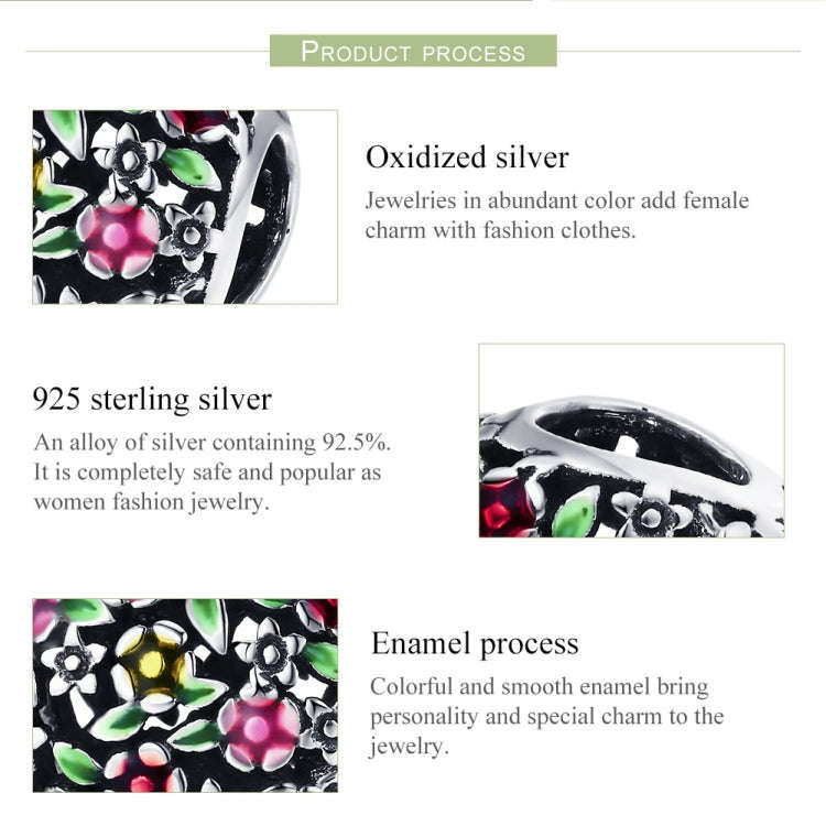 S925 Sterling Silver Flowers Valley Beads DIY Bracelet Necklace Accessories