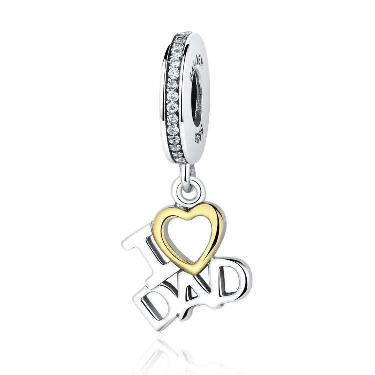 S925 Sterling Silver Heart I Love My Dad Pendant Accessories