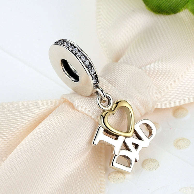 S925 Sterling Silver Heart I Love My Dad Pendant Accessories