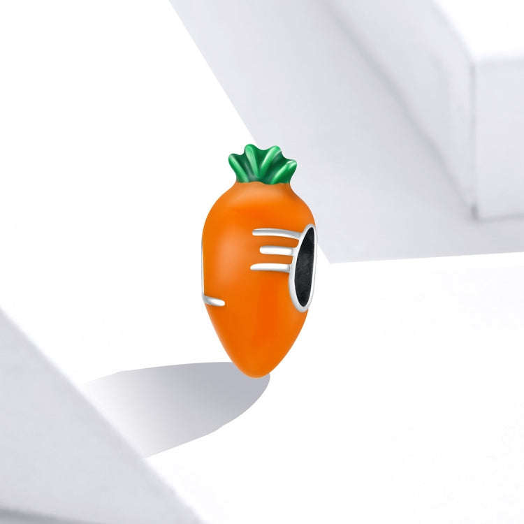 S925 Sterling Silver Cute Radish Carrot Beads DIY Bracelet Necklace Accessories