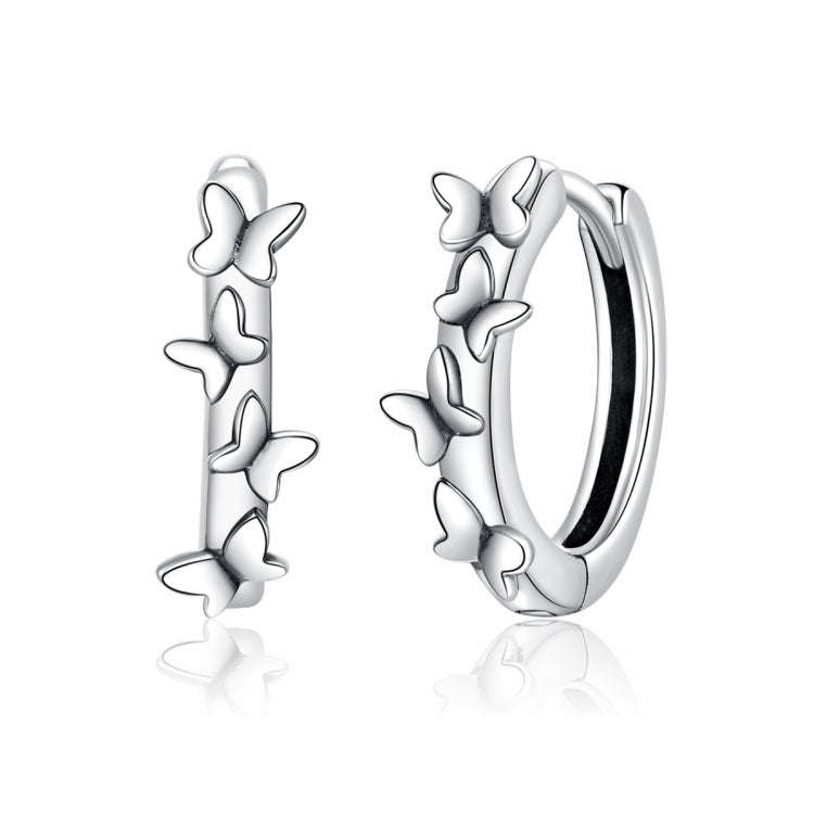 S925 Sterling Silver Elegant Butterfly Earrings