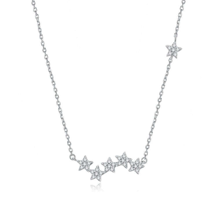 S925 Sterling Silver Brilliant Stars Women Nacklace Jewelry
