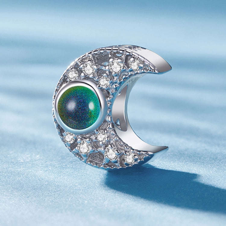 BSC902 Sterling Silver S925 Temperature Sensitive Discoloration DIY Moon Bead Bracelet Accessories