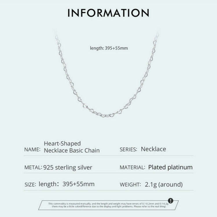 SCA026 Sterling Silver S925  Simple Heart Necklace Jewelry