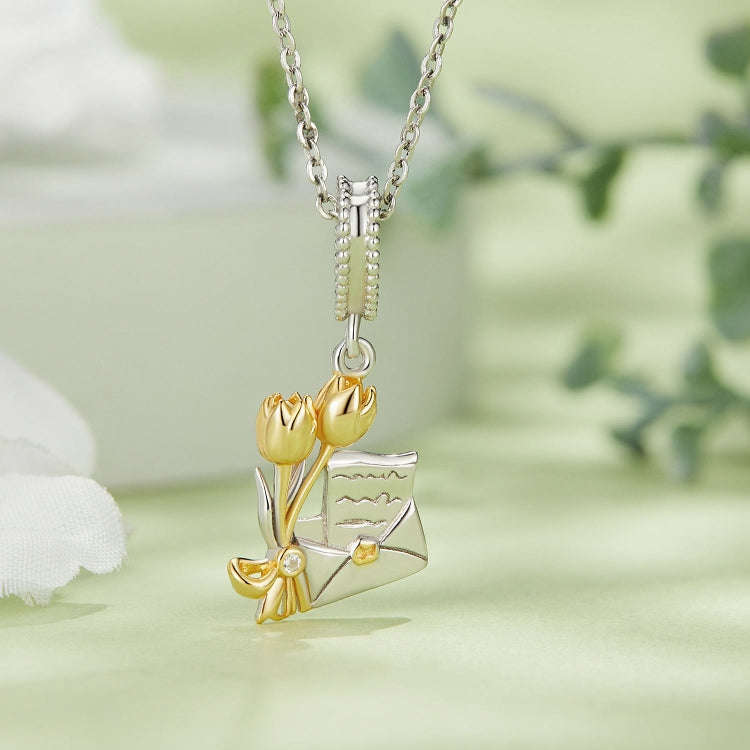 BSC864 S925 Sterling Silver Invitation Shape Pendant Accessories DIY Bracelet Beads