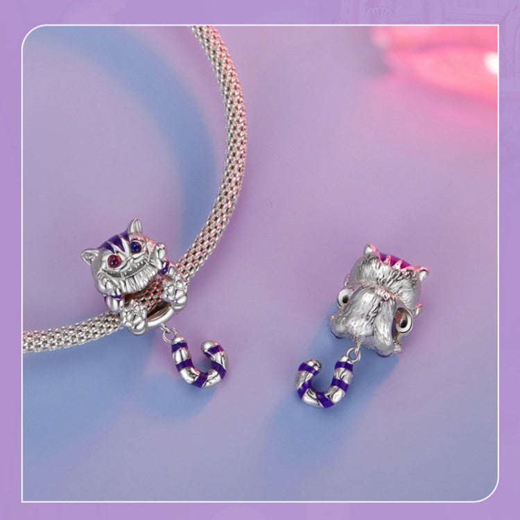SCC2529 Sterling Silver S925 Fantasy Magic Cat Pendant Accessories DIY Bracelet Beads