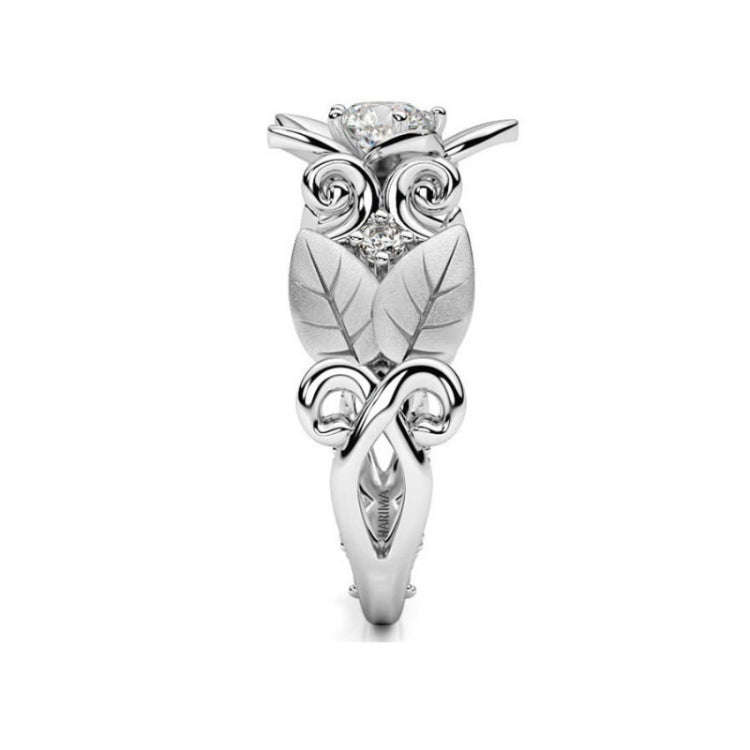 Fashion Rose with Diamond Women Wedding Ring, Ring Size:9