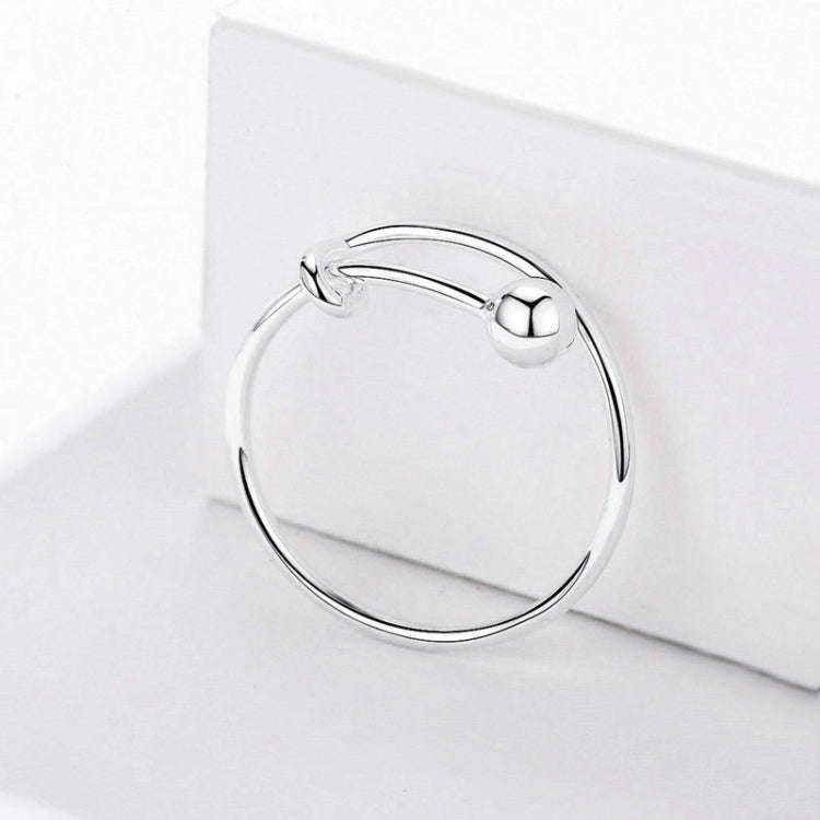 S925 Sterling Silver Ring Platinum Plated Open Ring