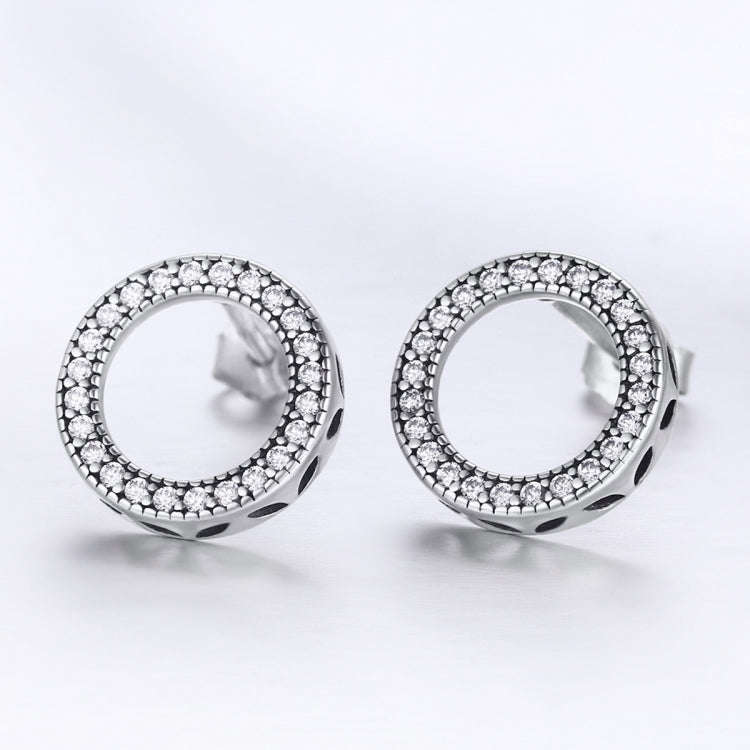 Geometric S925 Sterling Silver Earrings with Gemstone Earrings