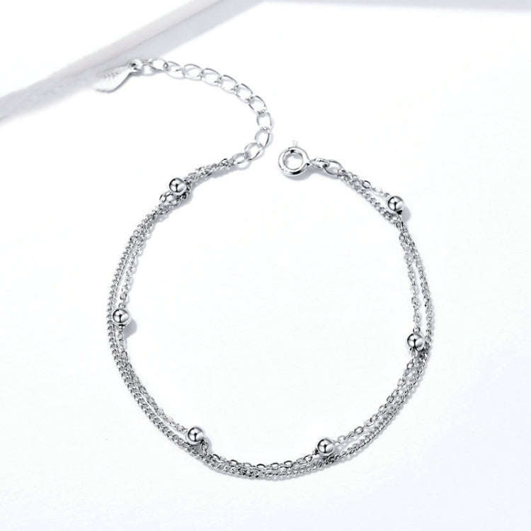 Sterling Silver S925 Women Bracelet Jewelry Platinum Plated Jewelry Silver Bracelet