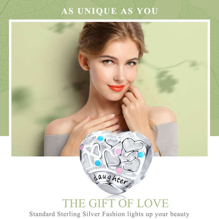 925 Sterling Silver Love Heart Beaded DIY Bracelet Accessories