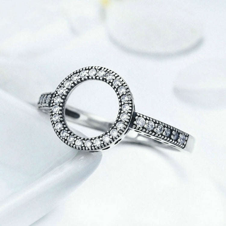 S925 Sterling Silver Womens Inlaid Ring, Size: 7